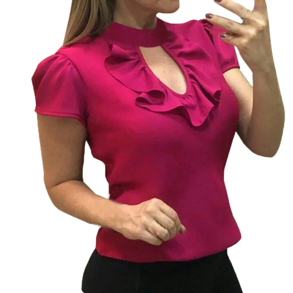 Fasion Women harajuku shirts Basic O-Neck tee Blouse Women Crop Camiseta Feminina Ruffle Short Sleeve top Casual shirts 2019 BB4
Fasion Women harajuku shirts Basic O-Neck tee Blouse Women Crop Camiseta Feminina Ruffle Short Sleeve top Casual shirts 2019 BB4