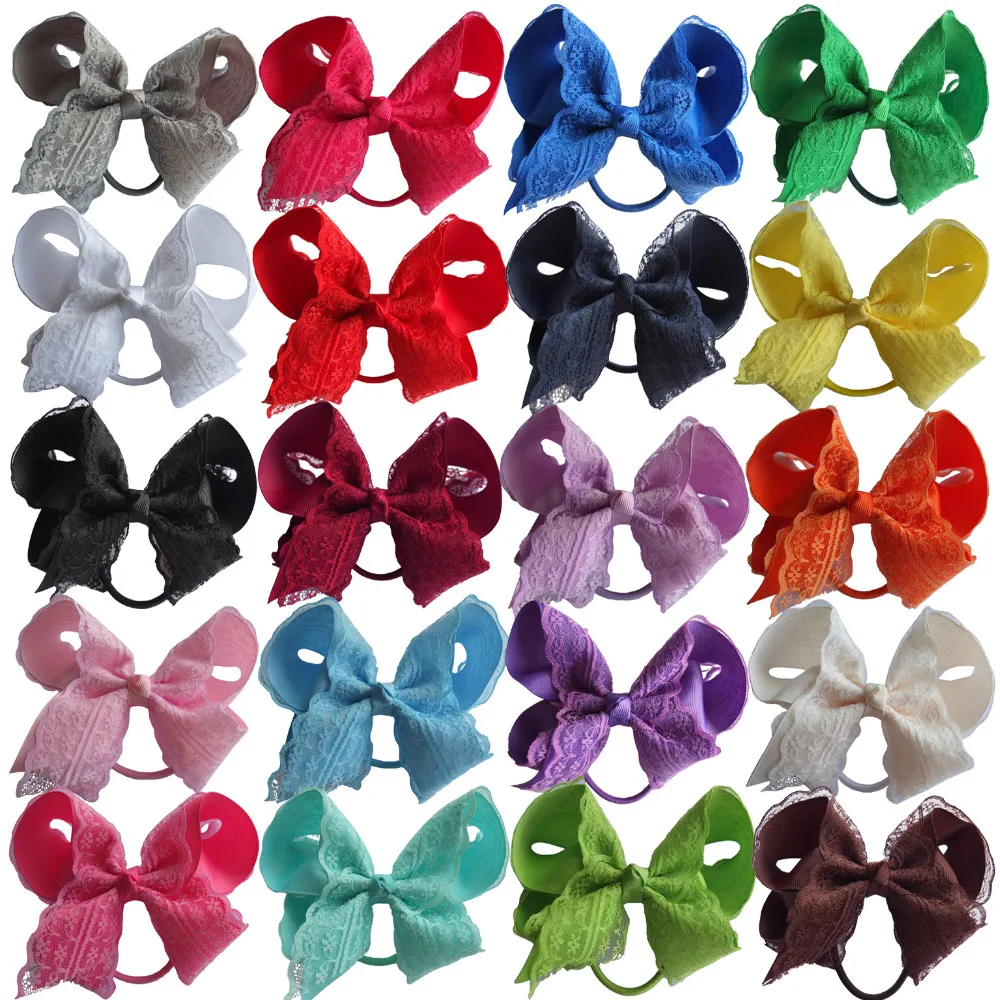 5 PCS 5 Inch Boutique Lace Hair bow WITH Elastic Bands Kids Girls Lace Bows Hair Bands Ponytail Hair Holder Hair Accessories
5 PCS 5 Inch Boutique Lace Hair bow WITH Elastic Bands Kids Girls Lace Bows Hair Bands Ponytail Hair Holder Hair Accessories