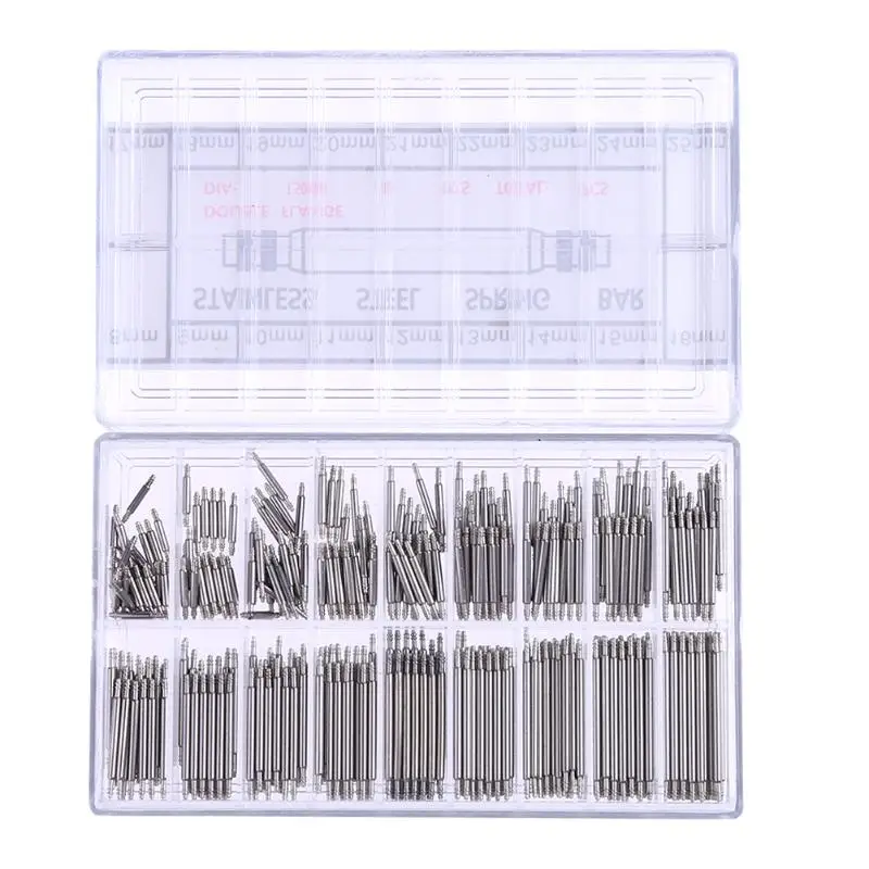 360pcs Watch Band Spring Bars Kit Set 8-25MM Stainless Steel Watch Band Spring Bars Strap Link Pins Watchmaker Hand Tool Set
360pcs Watch Band Spring Bars Kit Set 8-25MM Stainless Steel Watch Band Spring Bars Strap Link Pins Watchmaker Hand Tool Set