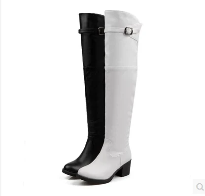 Winter boots with the new with thick side zipper high knee boots white large size 40
Winter boots with the new with thick side zipper high knee boots white large size 40