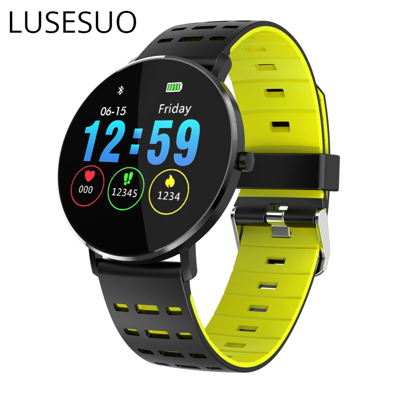 LUSESUO IP68 waterproof Smart watch Sports heart rate tracking Abnormal alarm DIY Color screen full screen touch fitness watch
LUSESUO IP68 waterproof Smart watch Sports heart rate tracking Abnormal alarm DIY Color screen full screen touch fitness watch