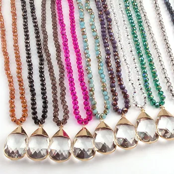 Free Shipping Fashion Bohemian Jewelry Glass Crystal Long Knotted Glass Drop Pendant Necklaces For Women
Free Shipping Fashion Bohemian Jewelry Glass Crystal Long Knotted Glass Drop Pendant Necklaces For Women