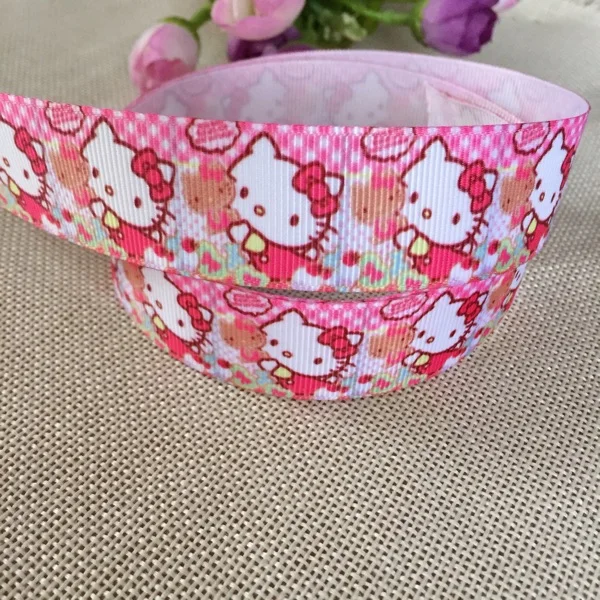 1'' (25mm) new arrival pink hello kitty printed grosgrain ribbon hairbows ribbon hair accessories 10 yards tape
1'' (25mm) new arrival pink hello kitty printed grosgrain ribbon hairbows ribbon hair accessories 10 yards tape