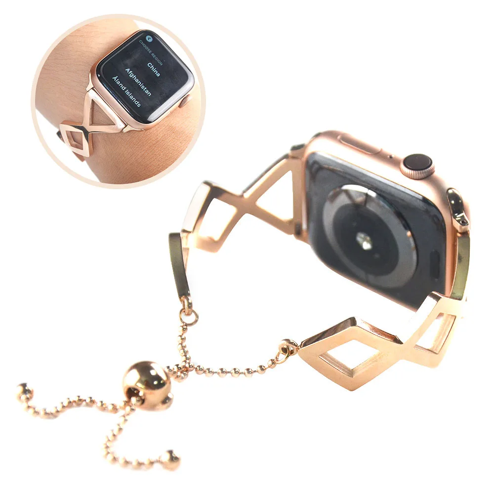 New Women Girls Stainless Steel Bracelet Watchband for Apple Watch 4 3 2 1 Band for iwatch Strap 44/40/42/38mm Accessories
New Women Girls Stainless Steel Bracelet Watchband for Apple Watch 4 3 2 1 Band for iwatch Strap 44/40/42/38mm Accessories