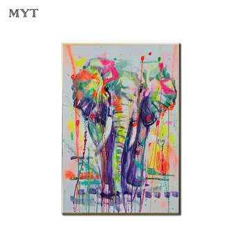 Handmade Modern Colorful elephant painting abstract landscape Oil Painting On Canvas Wall Art picture for living room Home Decor
Handmade Modern Colorful elephant painting abstract landscape Oil Painting On Canvas Wall Art picture for living room Home Decor