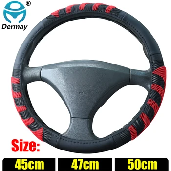 Size 45cm 47cm 50cm Black Red Steering Wheel Cover faux Leather Massage Design for Car SUV Bus Truck Scania Boat Steering Wheel
Size 45cm 47cm 50cm Black Red Steering Wheel Cover faux Leather Massage Design for Car SUV Bus Truck Scania Boat Steering Wheel