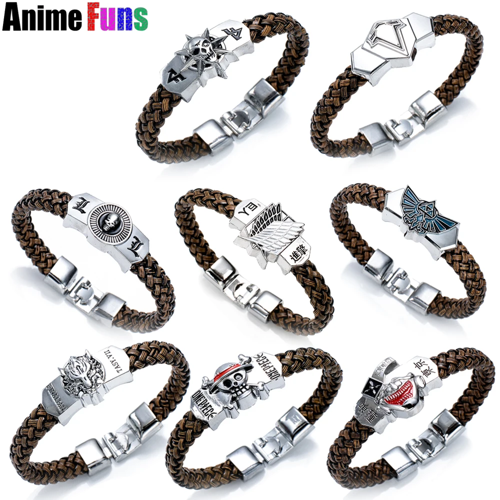 8 types Anime Game Bracelet One Piece Tokyo Ghou Attack on Titan The Legend of Zelda Assassin's Final Fantasy Weave Bangle
8 types Anime Game Bracelet One Piece Tokyo Ghou Attack on Titan The Legend of Zelda Assassin's Final Fantasy Weave Bangle