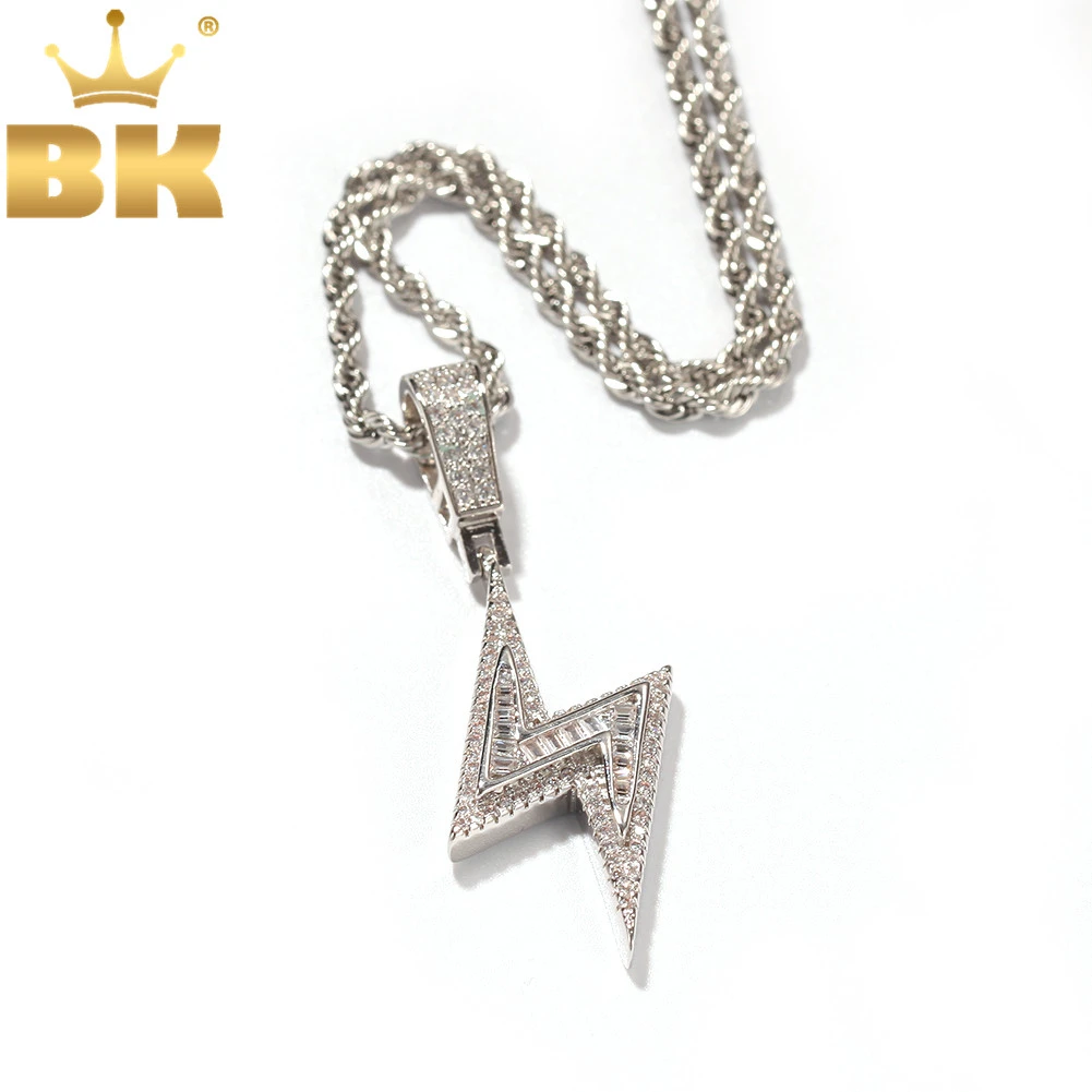 THE BLING KING Iced Bolt Necklaces Fashion CZ Pendant Lightning Pendants Jewelry Mens Fashion Hiphop Chains Drop Shipping
THE BLING KING Iced Bolt Necklaces Fashion CZ Pendant Lightning Pendants Jewelry Mens Fashion Hiphop Chains Drop Shipping
