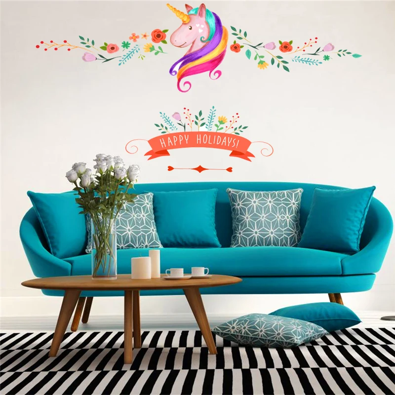 colorful flower floral unicorn wall sticker for kids room girls room window holidays decor animal wall decals art Christmas gift
colorful flower floral unicorn wall sticker for kids room girls room window holidays decor animal wall decals art Christmas gift