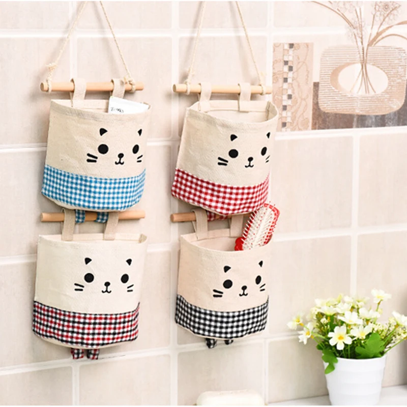 New Cute Cat Cotton Linen Storage Bag Hanging Storage Bag Sundries Organizer Hanger Bag Door Wall Closet Hanging Pocket Pouch
New Cute Cat Cotton Linen Storage Bag Hanging Storage Bag Sundries Organizer Hanger Bag Door Wall Closet Hanging Pocket Pouch