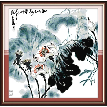 Everlasting Love Lotus In The Rain Chinese Cross Stitch Kits Ecological Cotton Stamped Printed 11C DIY Gift Christmas Decoration
Everlasting Love Lotus In The Rain Chinese Cross Stitch Kits Ecological Cotton Stamped Printed 11C DIY Gift Christmas Decoration