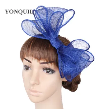 

Royal blue bowknot fedora high quality Sinamay Fascinator Church Hat bridal headpiece Wedding Kentucky Derby Ascot Races OF1519