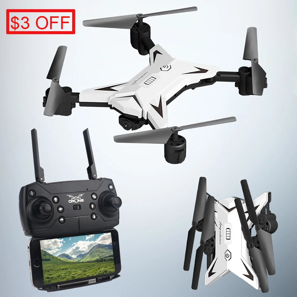 Foldable RC Quadcopter Camera Drone HD 1080P WIFI FPV Selfie Drones Remote Helicopter 4 Channel Wide Angle Long Lasting Battery |