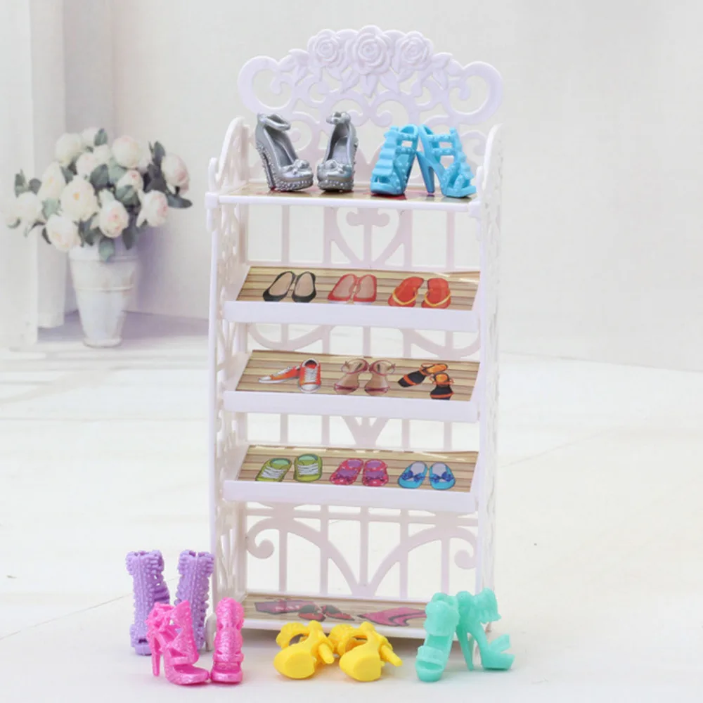Kids Mini White 5 Layers Shoes Rack Holder Cabinet Dolll House Furniture Dollhouse Playhouse Accessories for Barbie Dolls Toys
Kids Mini White 5 Layers Shoes Rack Holder Cabinet Dolll House Furniture Dollhouse Playhouse Accessories for Barbie Dolls Toys