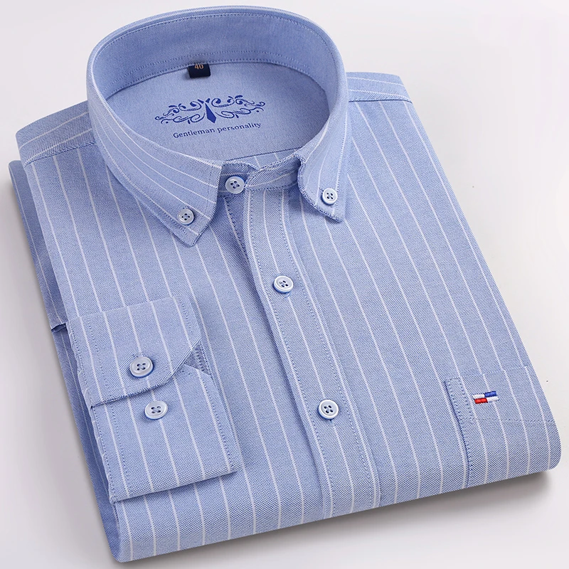 Men's Casual Standard-fit Plaid Striped Oxford Shirt with Chest Pocket Long Sleeve Button-down Cotton Checked Printed Shirts
Men's Casual Standard-fit Plaid Striped Oxford Shirt with Chest Pocket Long Sleeve Button-down Cotton Checked Printed Shirts