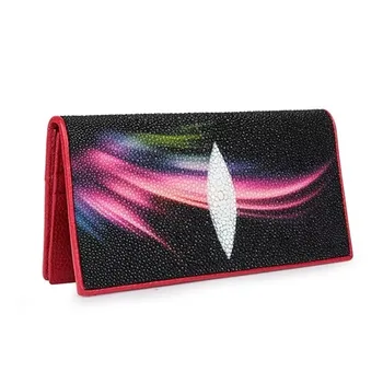 Fancy Designer Genuine Stingray Leather Women's Thin Clutch Purse Lady Card Holder Exotic Skate Skin Female Long Bifold Wallet 
Fancy Designer Genuine Stingray Leather Women's Thin Clutch Purse Lady Card Holder Exotic Skate Skin Female Long Bifold Wallet