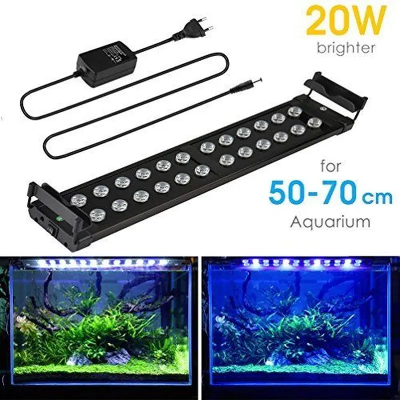NCFAQUA 20" Saltwater Aquarium LED Lighting Fish Tank Light Lamp with Extendable Bracket White Blue LEDs for Marine Reef EU Plug
NCFAQUA 20" Saltwater Aquarium LED Lighting Fish Tank Light Lamp with Extendable Bracket White Blue LEDs for Marine Reef EU Plug