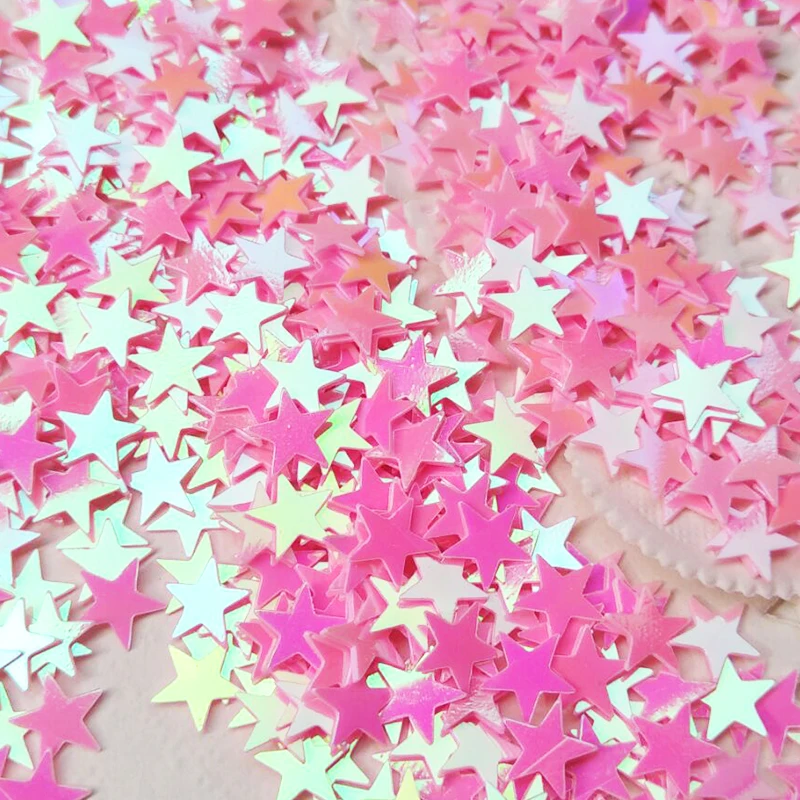 

20g Stars Table Confetti Sprinkles Boy Girl Baby Shower Party Wedding Decor Glitter Pink Blue Gold Silver Metallic Stars 6MM