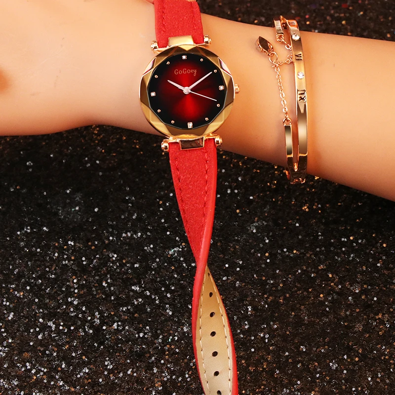 Новые женские часы роскошное платье Relojes Crystal Gogoey элегантные кварцевые наручные
