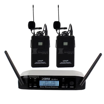 GLXD4 Professional UHF Wireless Microphone Clip System 2 Channel Cordless Lavalier Lapel Mic For Stage Performance Karaoke Mixer
GLXD4 Professional UHF Wireless Microphone Clip System 2 Channel Cordless Lavalier Lapel Mic For Stage Performance Karaoke Mixer