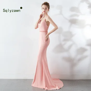 Vestido De Festa Sweet Pink Rhinestone Satin V-neck Evening Long Dress Bruid Party Sexy Backless Mermaid Prom Split Maxi Dresses
Vestido De Festa Sweet Pink Rhinestone Satin V-neck Evening Long Dress Bruid Party Sexy Backless Mermaid Prom Split Maxi Dresses
