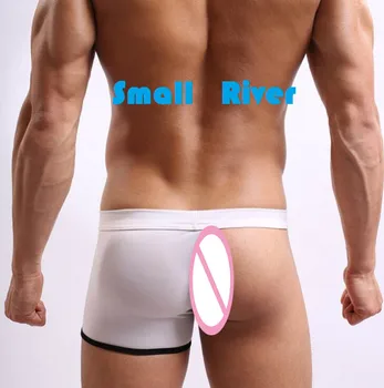 New Individuality Casual panties Male thin silk seamless sexy Boxer Shorts Men U convex half hollow creative movement underwear 
New Individuality Casual panties Male thin silk seamless sexy Boxer Shorts Men U convex half hollow creative movement underwear