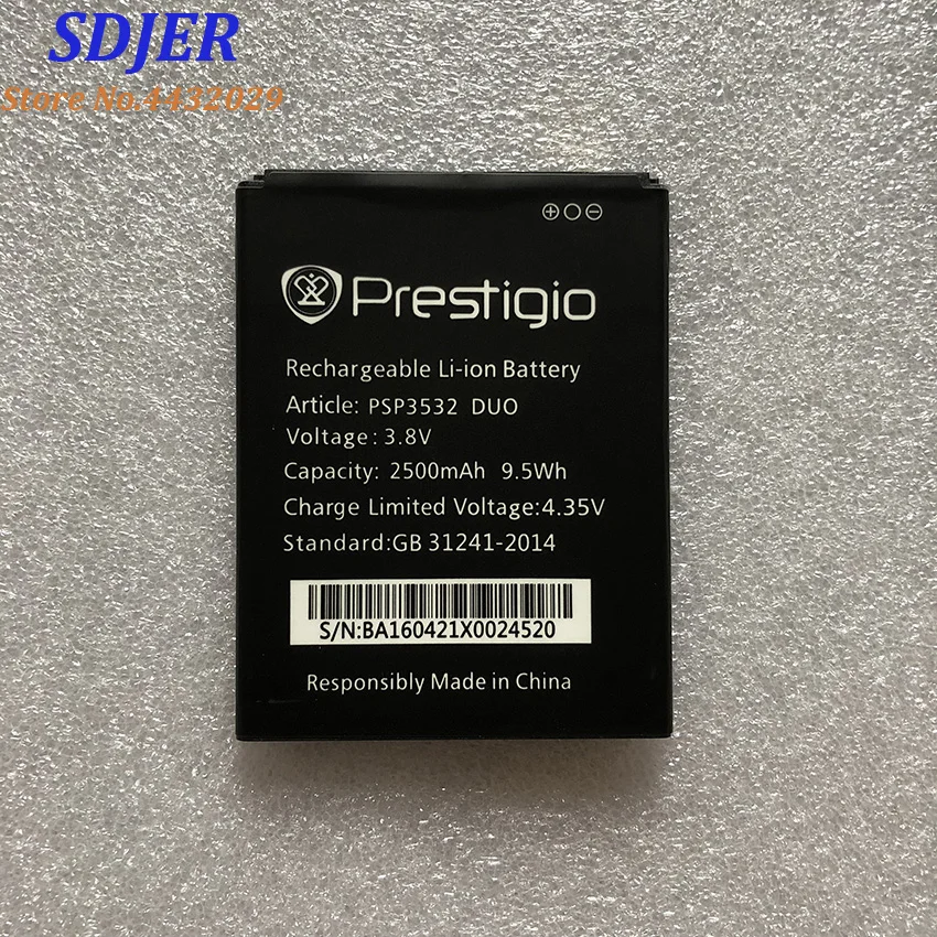 For Prestigio PSP3532 PSP3532duo Muze F3 (Muze A7 PSP7530 ) 2500mah Mobile Phone Li-ion Battery Replacement
For Prestigio PSP3532 PSP3532duo Muze F3 (Muze A7 PSP7530 ) 2500mah Mobile Phone Li-ion Battery Replacement