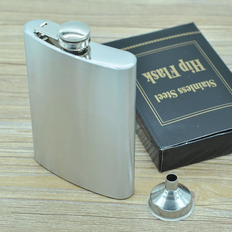 

8oz Stainless Steel Hip Flask ( with Small Funnel ) Portable Russian Wine Pot Mug Wisky Bottle Pocket Alcohol Flagon