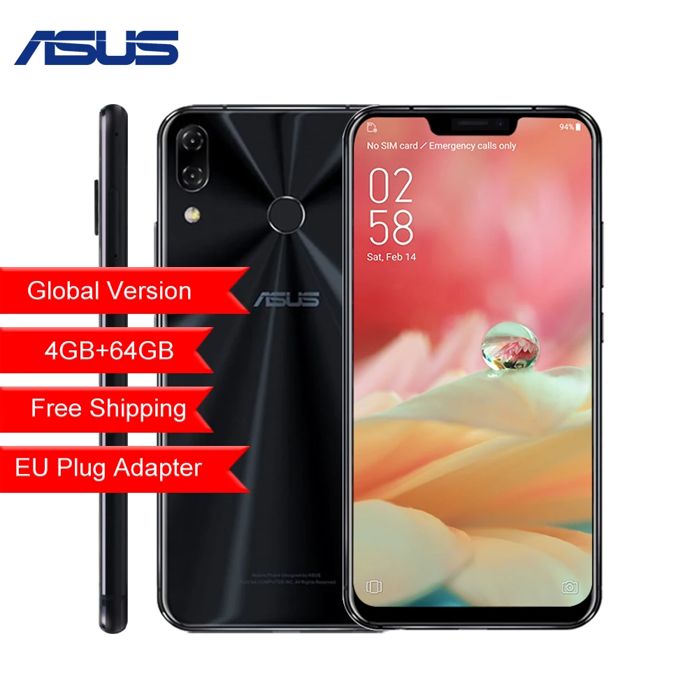 Глобальная версия ASUS Zenfone 5 мобильного телефона ZE620KL 4G 6 AI Камера 2 "Android 8 0 Qualcomm