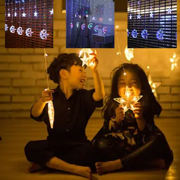 Holiday Lights Star Moon Led 3.5M Romantic Curtain String Light Warm EU220V Xmas Christmas Garland Light For Wedding Party Decor
Holiday Lights Star Moon Led 3.5M Romantic Curtain String Light Warm EU220V Xmas Christmas Garland Light For Wedding Party Decor
