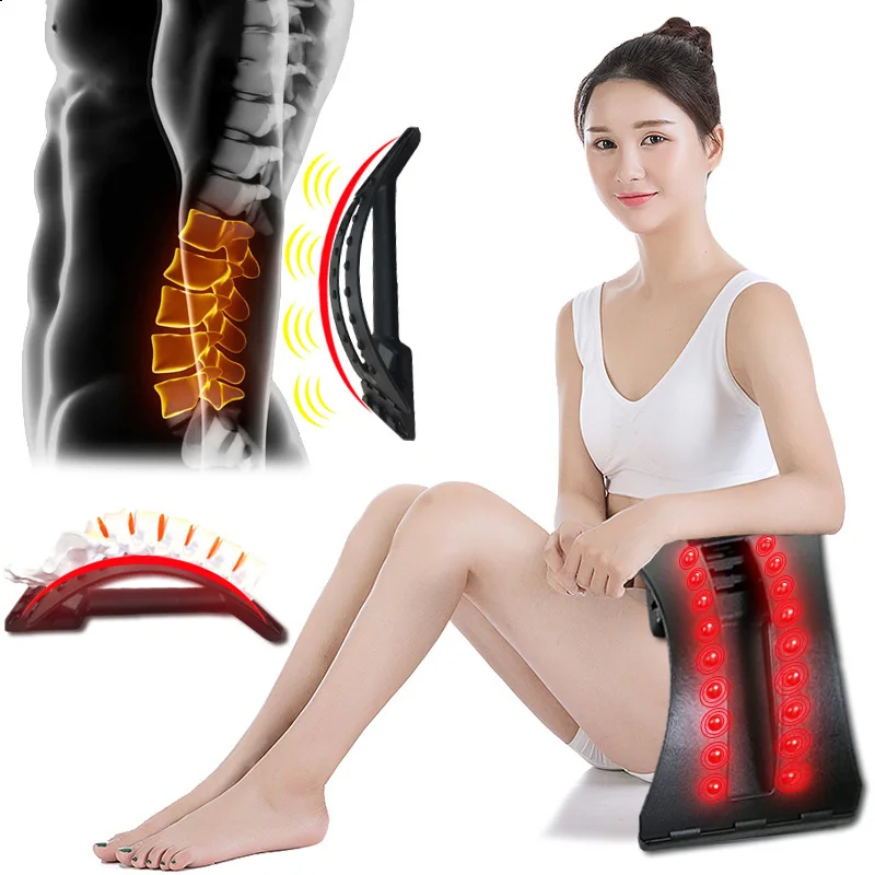 Back Stretcher Massage Arch Black Magic Neck Waist Pain Message Stretchers Lumbar Support Device Fitne | Спорт и развлечения