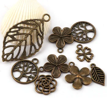 2017 Vintage Mixed Flower&Leaves Pendant Antique bronze Fit Bracelets Necklace Charms Pendant DIY Jewelry Findings Accessories
2017 Vintage Mixed Flower&Leaves Pendant Antique bronze Fit Bracelets Necklace Charms Pendant DIY Jewelry Findings Accessories