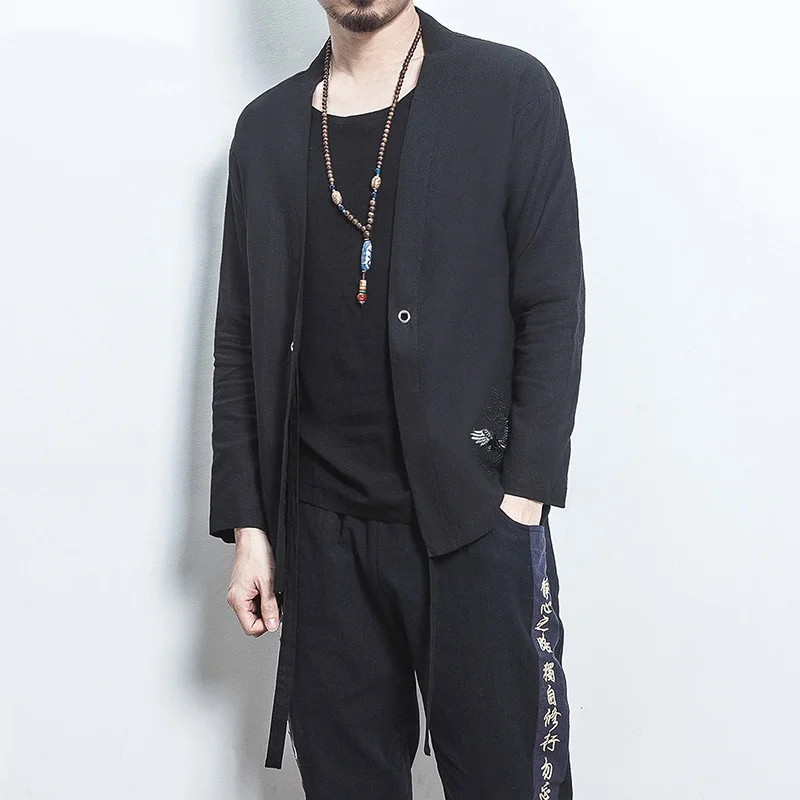 MRDONOO Retro improved Chinese clothing Chinese style embroidery coat Men cotton Linen long sleeve Shirt large Size
MRDONOO Retro improved Chinese clothing Chinese style embroidery coat Men cotton Linen long sleeve Shirt large Size
