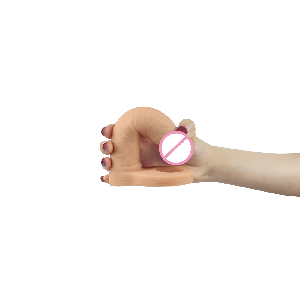 lovetoy Huge Dildo Penis Ring Vibrator Flesh TPE Strap on Double Penetration Anal toy Dildos Adult toy Sex toy for men 4 lovetoy Huge Dildo Penis Ring Vibrator Flesh TPE Strap on Double Penetration Anal toy Dildos Adult toy Sex toy for men 4