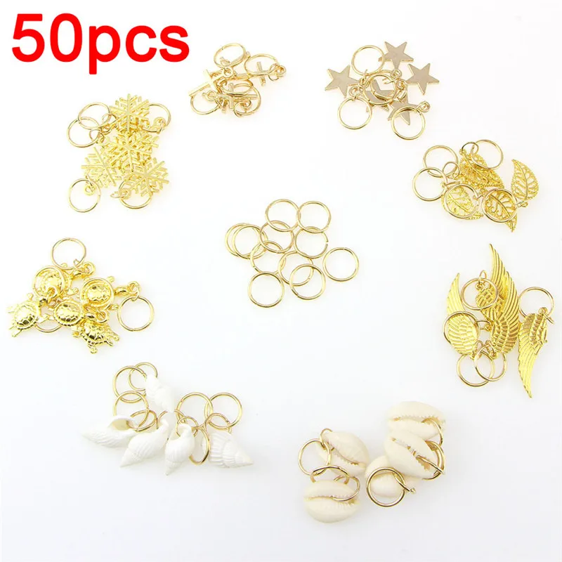50pcs/Bag Alloy Shell Hands Leaves Star Conch Snowflake Pendant Charms Rings Set Hair Clips
50pcs/Bag Alloy Shell Hands Leaves Star Conch Snowflake Pendant Charms Rings Set Hair Clips
