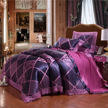2018 Pure cotton satin lace four piece Jacquard Bedding Set Contain Duvet Cover Bed Sheet Pillowcase Bedclothes
2018 Pure cotton satin lace four piece Jacquard Bedding Set Contain Duvet Cover Bed Sheet Pillowcase Bedclothes