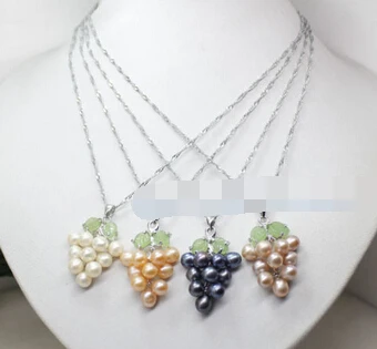 huij 003806 wholesale 4pcs pearl green jade grapes pendant necklace 17" fashion jewelry
huij 003806 wholesale 4pcs pearl green jade grapes pendant necklace 17" fashion jewelry