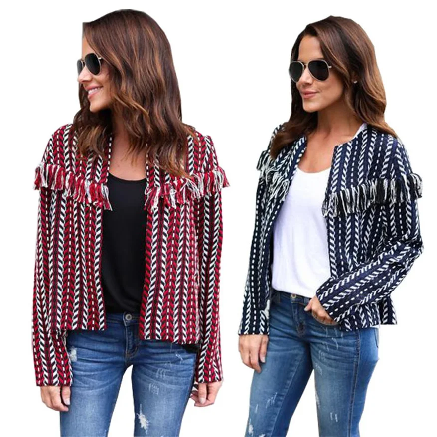 European and American women's spring and autumn short coat temperament jacquard straight fringed jacket
European and American women's spring and autumn short coat temperament jacquard straight fringed jacket