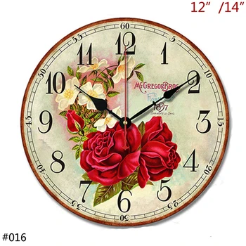 30cm 35cm Vintage Wall Clock Antique Flavor Red Rose Kitchen Retro Style Shabby Chic Home Cafe Decor MDF Clock
30cm 35cm Vintage Wall Clock Antique Flavor Red Rose Kitchen Retro Style Shabby Chic Home Cafe Decor MDF Clock