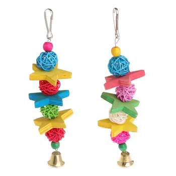 Colorful Wood Star Rattan Ball Parrot Birds Toy Parakeet Decorative Hanging Cage
Colorful Wood Star Rattan Ball Parrot Birds Toy Parakeet Decorative Hanging Cage