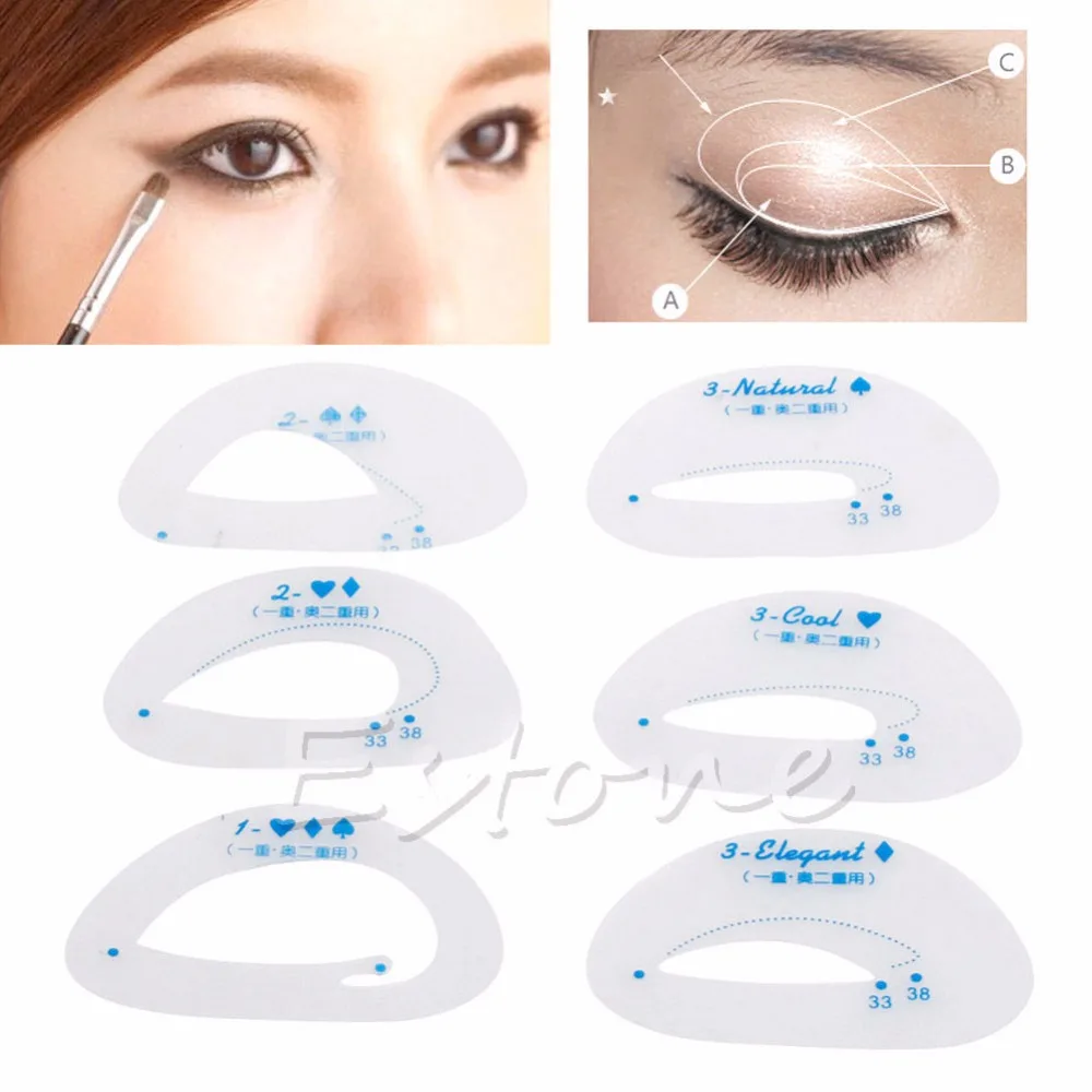 6Pcs Eyeliner Stencil Template Smokey Eye Liner Shadow Make Up Model Shaper Tool High Quality Pro
6Pcs Eyeliner Stencil Template Smokey Eye Liner Shadow Make Up Model Shaper Tool High Quality Pro