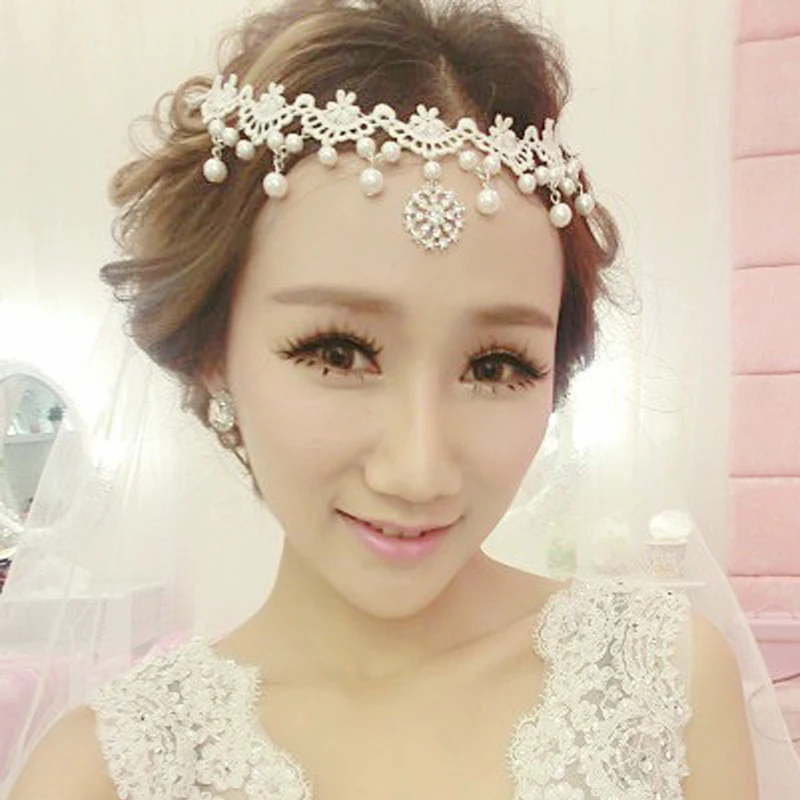 Stylish Bride Wedding Party Headwear Lace Beads Rhinestone Floral Chain Pendant Hairband Headband 0993
Stylish Bride Wedding Party Headwear Lace Beads Rhinestone Floral Chain Pendant Hairband Headband 0993