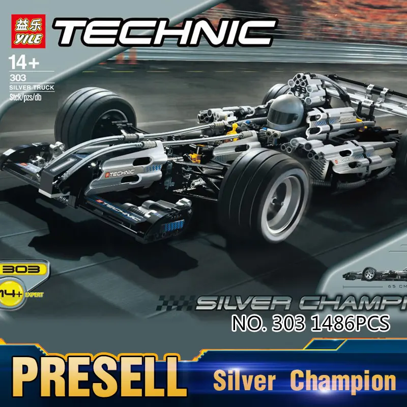 1486Pcs Yile Technic Series The Ultimate Sliver Champion F1 Racing Car Set Educational Building Bricks Toys For Children
1486Pcs Yile Technic Series The Ultimate Sliver Champion F1 Racing Car Set Educational Building Bricks Toys For Children