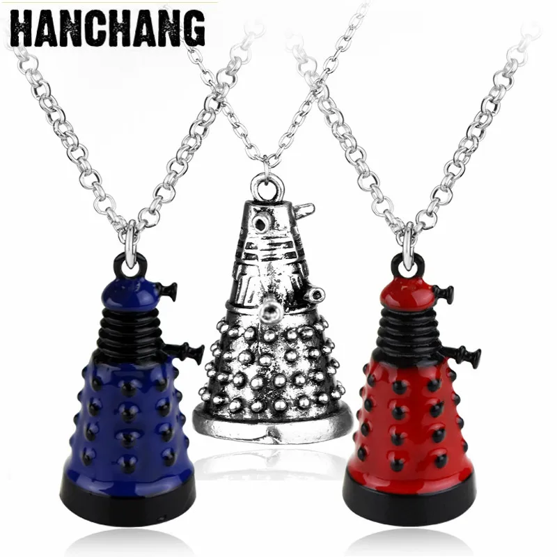 Doctor Who Blue Red Dalek Alien Silver Necklace Dr. Mysterious Alien Robot Pendant Necklace Collier Cosplay Chain Necklace
Doctor Who Blue Red Dalek Alien Silver Necklace Dr. Mysterious Alien Robot Pendant Necklace Collier Cosplay Chain Necklace
