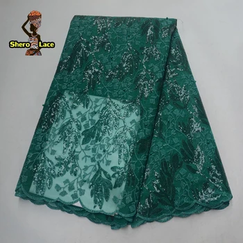 Green color nigerian lace fabric 2019 high quality double organza lace with sequins for wedding 
Green color nigerian lace fabric 2019 high quality double organza lace with sequins for wedding