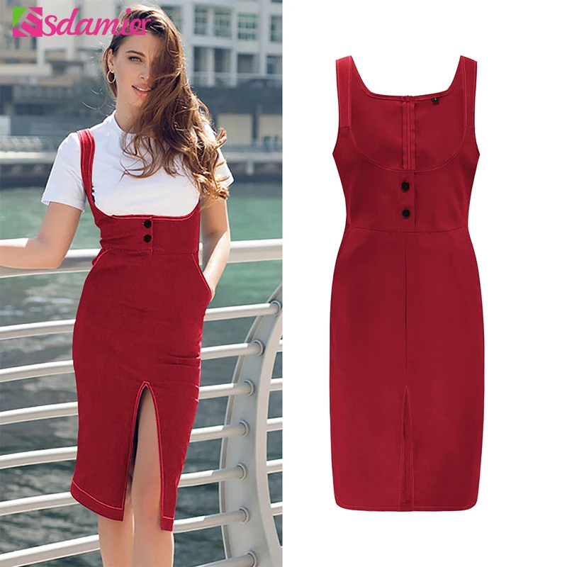 ESDAMIER High Waist Suspender Skirt Ladies Front Button Pencil Skirt Slim Casual Sexy Split Skirts Plus Size
ESDAMIER High Waist Suspender Skirt Ladies Front Button Pencil Skirt Slim Casual Sexy Split Skirts Plus Size