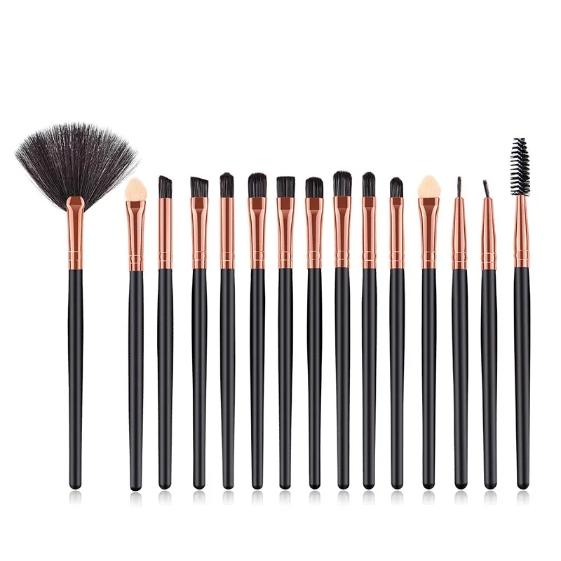 

New Arrival 15Pcs Best Eyelash Eyeshadow Eye blending Brushes Make Up Kwasten Eyeliner Lip Cosmetics Brushes Set Maquiagem Kit