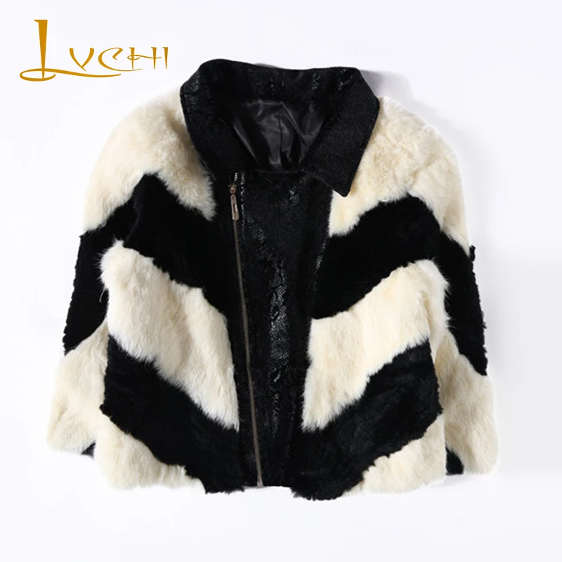 LVCHI 2019 Winter New Elegant Female Coat Real Rabbit Fur Stylish Oblique Stripe Short Natural Sheep Skin Turn-Down Collar Coat
LVCHI 2019 Winter New Elegant Female Coat Real Rabbit Fur Stylish Oblique Stripe Short Natural Sheep Skin Turn-Down Collar Coat