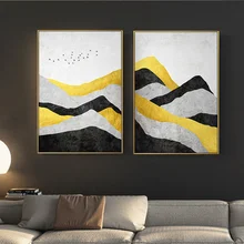 Nordic Abstract Geometric Mountain Landscape Wall Art Canvas Painting Golden Art Poster Print Wall Picture for Living Room
Nordic Abstract Geometric Mountain Landscape Wall Art Canvas Painting Golden Art Poster Print Wall Picture for Living Room