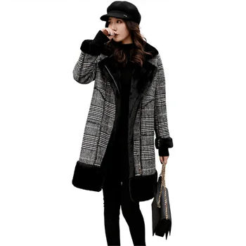 2020 New Autumn Winer Jackets Women Coats Fashion Loose Thick Houndstooth Coat Long Woolen Coat Female Outerwear A1290
2020 New Autumn Winer Jackets Women Coats Fashion Loose Thick Houndstooth Coat Long Woolen Coat Female Outerwear A1290